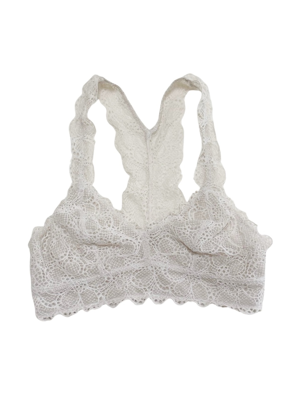 DKNY Lace Bralette Intimates Light Cream Size S GUC